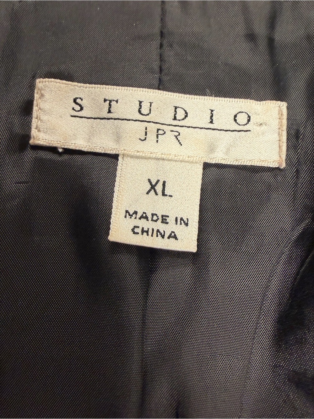 Studio JPR Black Satin Blazer Single Button Jacket XL - Picture 4 of 6